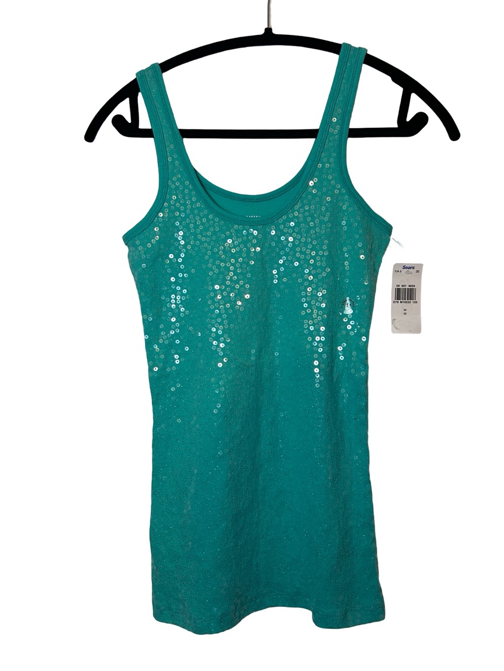 Aeropostale Teal Sequined Tank Top